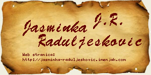 Jasminka Raduljesković vizit kartica